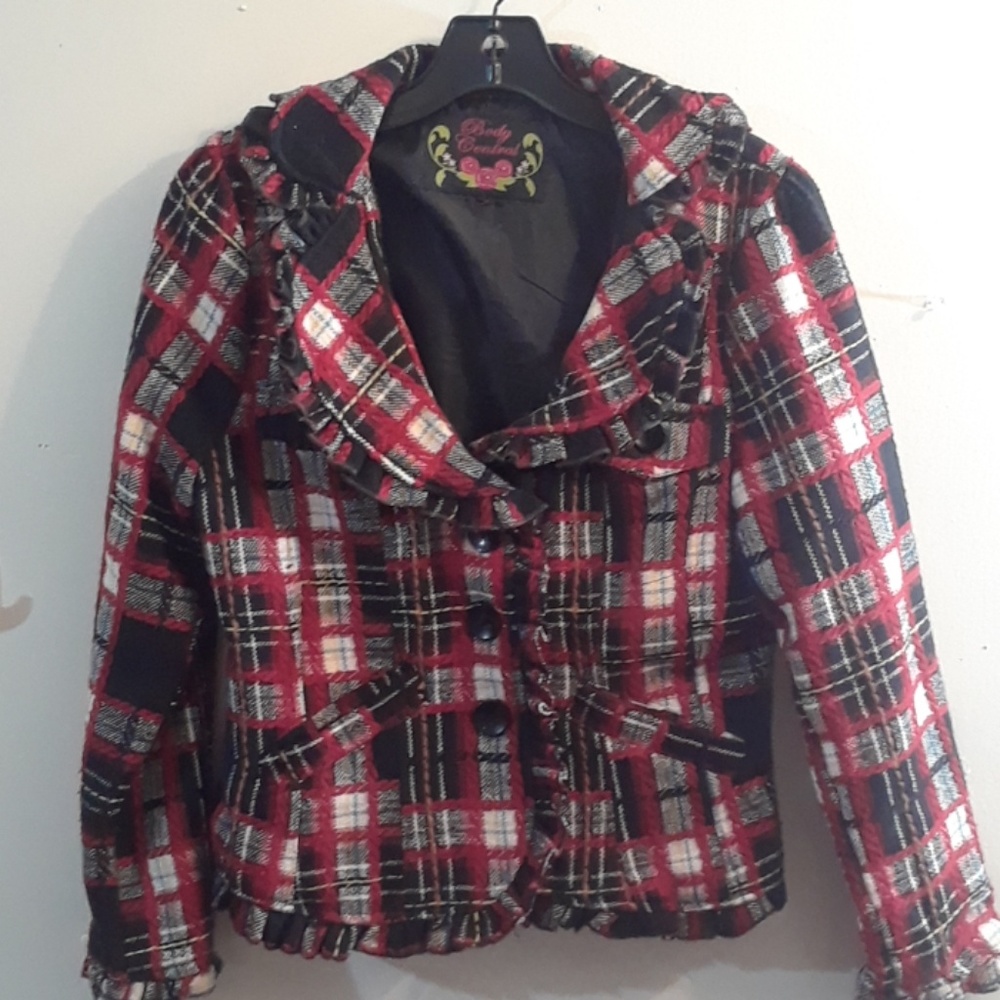 Women's BODY CENTRAL Plaid Jacket Size Medium